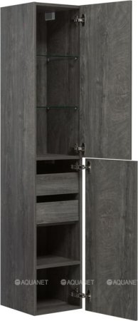 Шкаф-пенал для ванной Aquanet Nova 35 дуб рошелье 