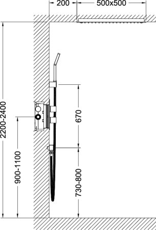 Душевой комплект Timo Petruma SX-5029/00SM с внутренней частью, хром 