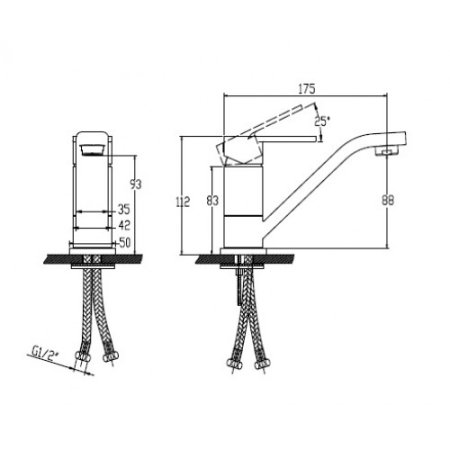 Смеситель для раковины Kaiser Sharp 64111 Хром 