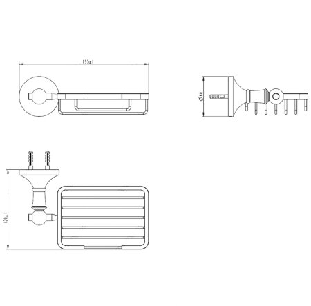 Мыльница Melana MLN-821012 Золото 