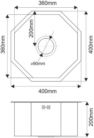 Кухонная мойка Melana Profline Octavia D400BR Бронза 