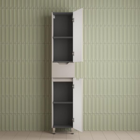 Пенал напольный Style Line  "Остин" 360 см 1 ящик крем эмаль PLUS 