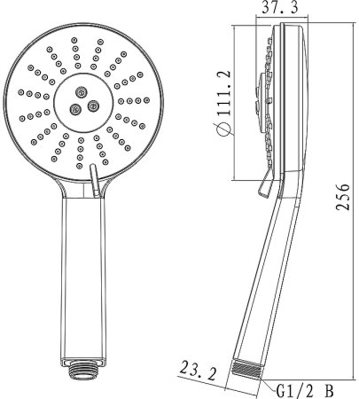 Ручной душ Swedbe Calypso 5051 Хром 