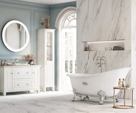 Шкаф пенал Roca Carmen 44 857137415 Сатин белый 