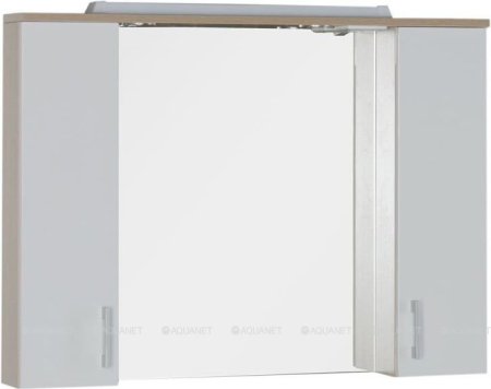 Зеркало-шкаф Aquanet Тиана 100 светлый дуб 