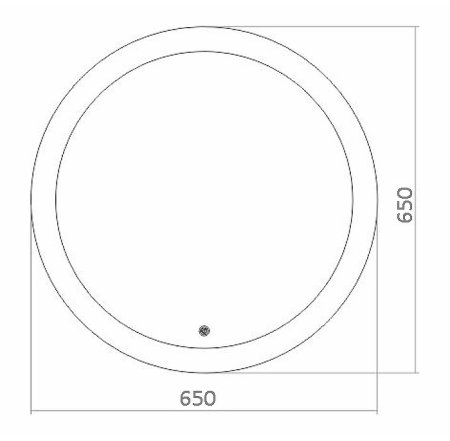 Зеркало Azario Перла 65 ФР-1534 с подсветкой с сенсорным выключателем 