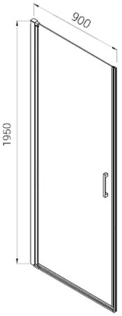 Душевая дверь Vincea Alpha 90 VDP-3AL900MT профиль Хром стекло текстурное 