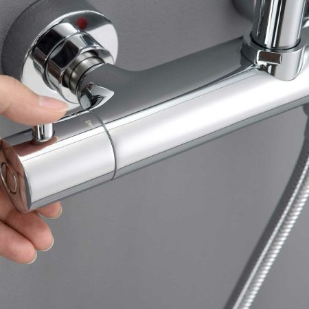 Душевая система Vincea Esse VSFS-1E1TCH с термостатом Хром 