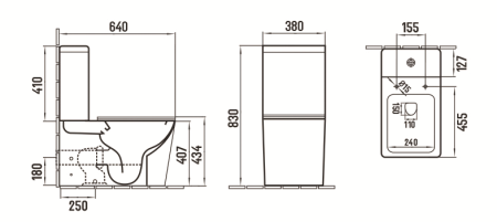 Унитаз-компакт CeramaLux N 2170AXMC с микролифтом капучино матовый 