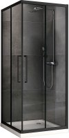 Душевой уголок Abber Schwarzer Diamant 80x80 AG02080BH профиль Черный стекло прозрачное