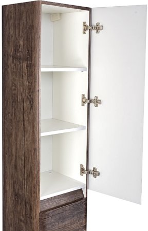 Шкаф пенал Style Line Атлантика Люкс Plus 35 ЛС-00000615 с бельевой корзиной Старое дерево 