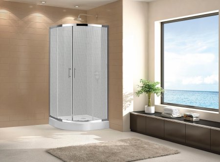 Душевой уголок Cezares Eco R-2-80-P-Cr стекло punto 