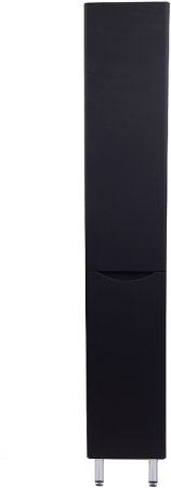 Шкаф пенал Style Line Бергамо 30 L СС-00002328 с бельевой корзиной Черный антискрейтч 