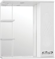 Зеркало со шкафом Style Line Венеция 75 С с подсветкой Белый глянец