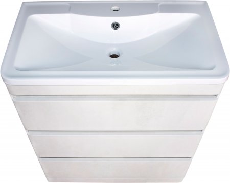 Тумба под раковину Style Line Атлантика Люкс Plus 80 СС-00002278 Бетон крем 