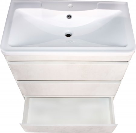 Тумба под раковину Style Line Атлантика Люкс Plus 80 СС-00002278 Бетон крем 