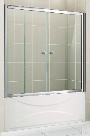 Шторка на ванну Cezares Pratico VF2 170/140 C Cr 