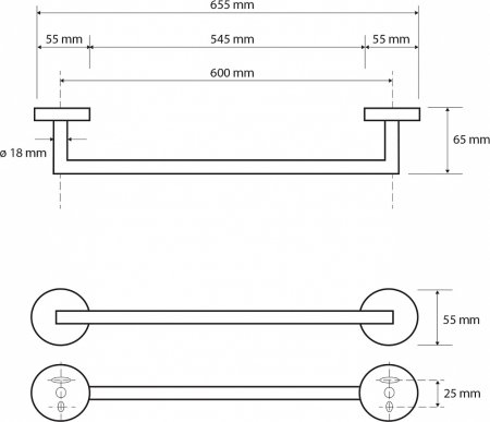 Полотенцедержатель Bemeta Dark 104204040 