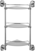 Полка стеклянная угловая FASHUN A1907-3, хром