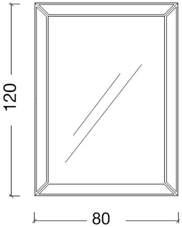 Зеркало Boheme Armadi Art Chelsea 80 555 с подсветкой Поталь серебро 