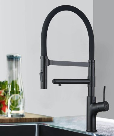 Смеситель Zorg Inox SZR-1010 GRAFIT для кухонной мойки, графит 