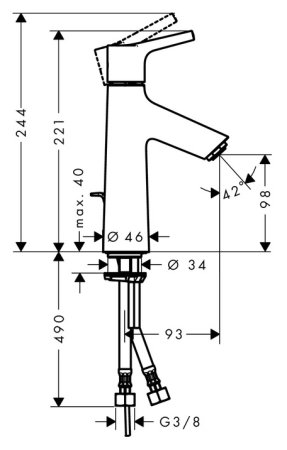 Смеситель Hansgrohe Talis S 72020000 для раковины 