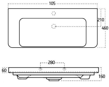 Раковина BelBagno Luxury 105 11105-KL Белая 