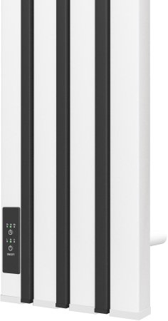 Полотенцесушитель электрический Point Пиано PN19722WB 150x1200 диммер слева, белый/черный 