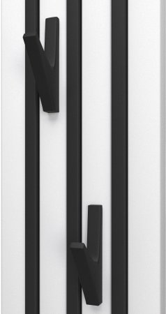 Полотенцесушитель электрический Point Пиано PN19722WB 150x1200 диммер слева, белый/черный 