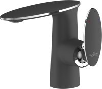 Смеситель для раковины Rossinka RS30-11B Черный матовый Хром