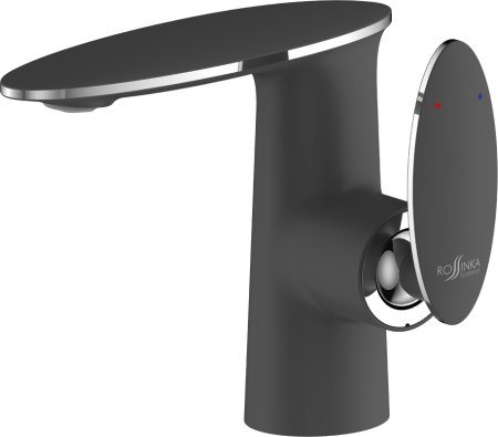 Смеситель для раковины Rossinka RS30-11B Черный матовый Хром 