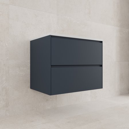 Тумба подвесная "ЛИМА 70" эмаль, под раковину LINE 70, 2 ящ., PLUS, графит 
