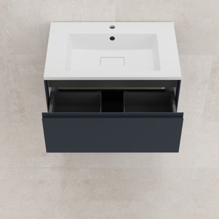 Тумба подвесная "ЛИМА 70" эмаль, под раковину LINE 70, 2 ящ., PLUS, графит 