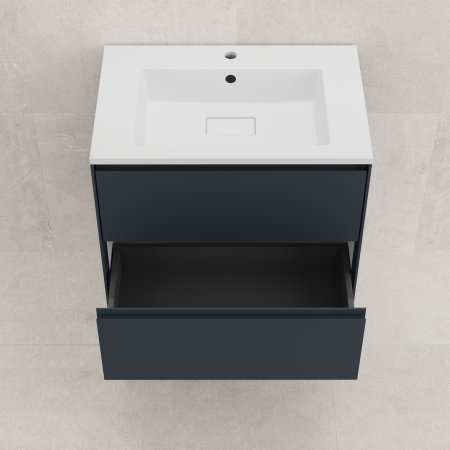 Тумба подвесная "ЛИМА 70" эмаль, под раковину LINE 70, 2 ящ., PLUS, графит 