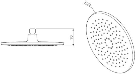 Верхний душ AM.PM Like F0580000 хром/серый 