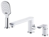 Смеситель на борт ванны Rose R2112F, белый/хром