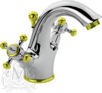 Смеситель Migliore Lady 18841 для раковины золото / хром