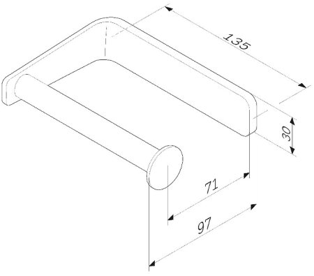 Держатель туалетной бумаги AM.PM Inspire V2.0 A50A34122 Черный матовый 