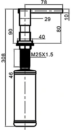 Дозатор для моющего средства Gappo G40 G404-8 Белый кварц 