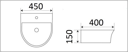 Раковина CeramaLux 78370A подвесная 