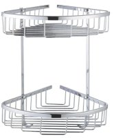 Полка металлическая угловая двухъярусная Rose RW12, хром