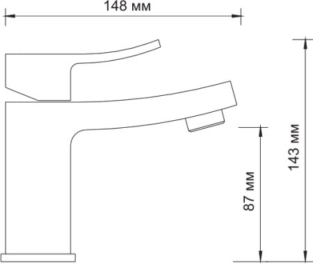 Смеситель WasserKRAFT Exter 1603 для раковины, светлая бронза 