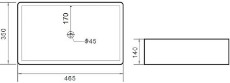 Раковина-чаша Orange 46 B02-460W Белая 