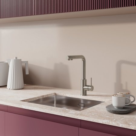 Смеситель IDDIS для кухни с фильтром сталь Rule (RULSTLFi05) 