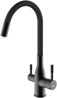 Смеситель для кухни Frap H96 F4396-6 Черный матовый