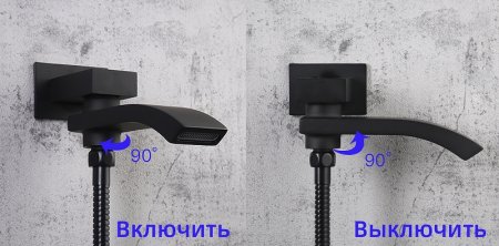 Душевая система Gappo G7107-6 Черная матовая 