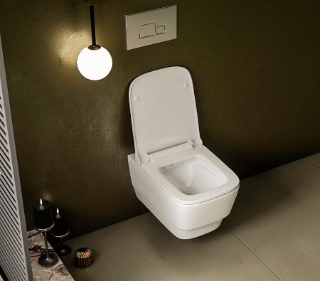 Унитаз биде Boheme Bello 971-2-W подвесной Белый глянец без сиденья 