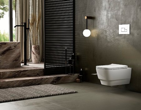 Унитаз биде Boheme Bello 971-2-W подвесной Белый глянец без сиденья 