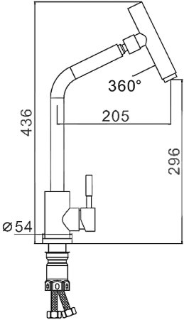 Смеситель для кухни Frap H899 F44899 Сатин 