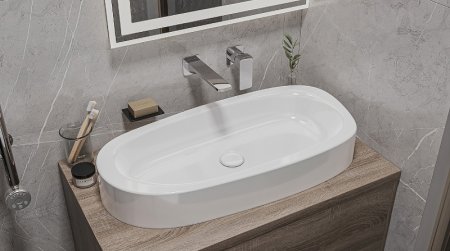 Раковина-чаша Whitecross Moonstone E 70 0731.070035.100 Белая глянцевая 